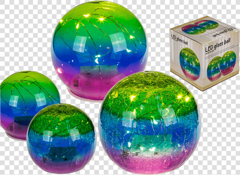 Bola De Cristal Colorida Con 10 Led   Szklana Kula  HD Png DownloadTransparent PNG