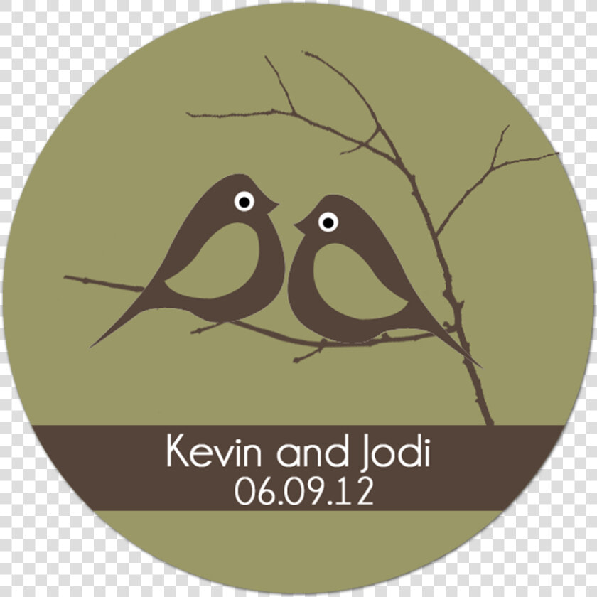 Traditional Love Birds Personalized Sticker Wedding   Loggerhead Shrike  HD Png DownloadTransparent PNG