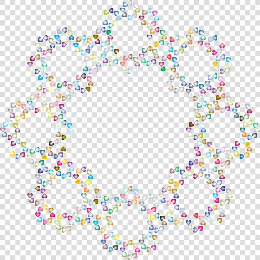 Abstract Hearts Frame Prismatic 2 Clip Arts   Circle  HD Png DownloadTransparent PNG