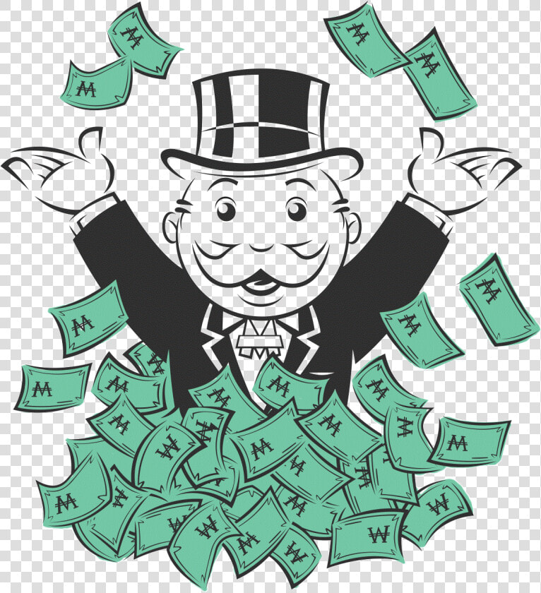 Rich Png Free Download   Monopoly Man Holding Money  Transparent PngTransparent PNG