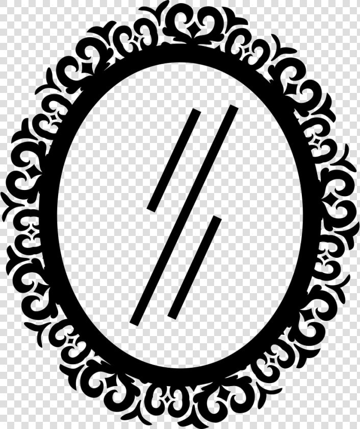 Oval Hair Salon Mirror With Ornamental Border   Icono De Espejo Png  Transparent PngTransparent PNG