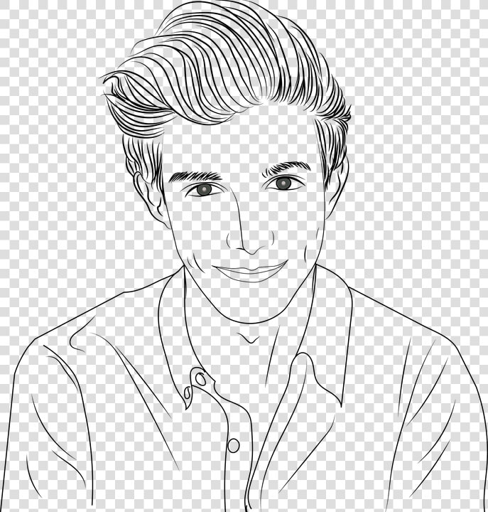 Boy  Human  Male  Man  People  Person  Portrait   Line Art Portrait Png  Transparent PngTransparent PNG