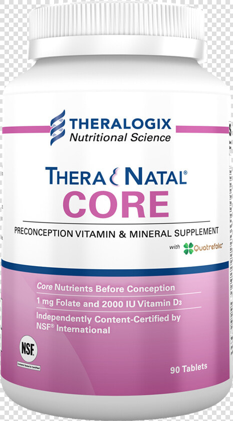 Theranatal Core Provides The Essential Nutrients For   Theralogix Prenatal  HD Png DownloadTransparent PNG