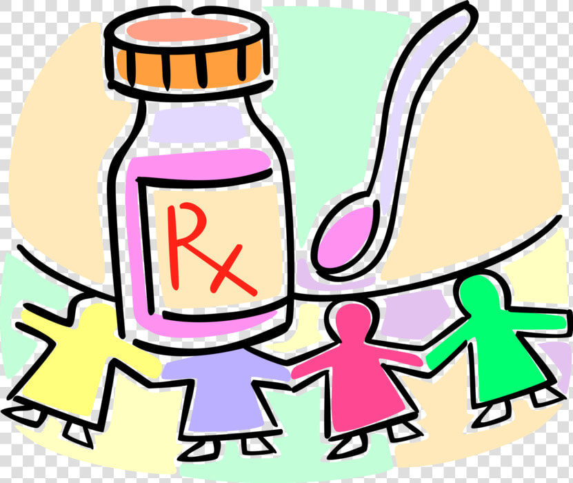 Vector Illustration Of Children S Prescription Cough  HD Png DownloadTransparent PNG