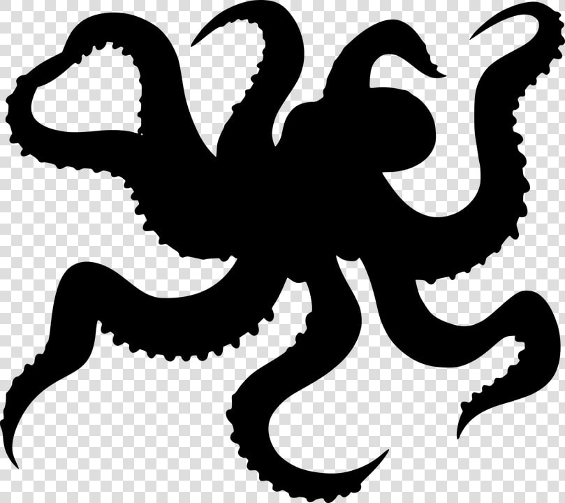 Silhouette  Octopus Vector Graphic  Octopus Tentacles   Transparent Background Octopus Clipart  HD Png DownloadTransparent PNG