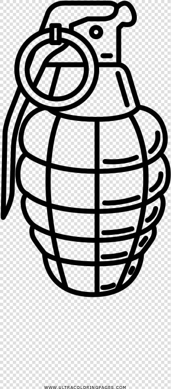 Hand Grenade Coloring Page   Grenade Coloring Pages  HD Png DownloadTransparent PNG