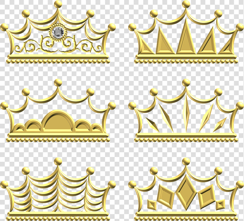 Gold  Crown  Ornate  Metal  Ornament  Decoration  Set   Gold Crown On Lion Transparent  HD Png DownloadTransparent PNG