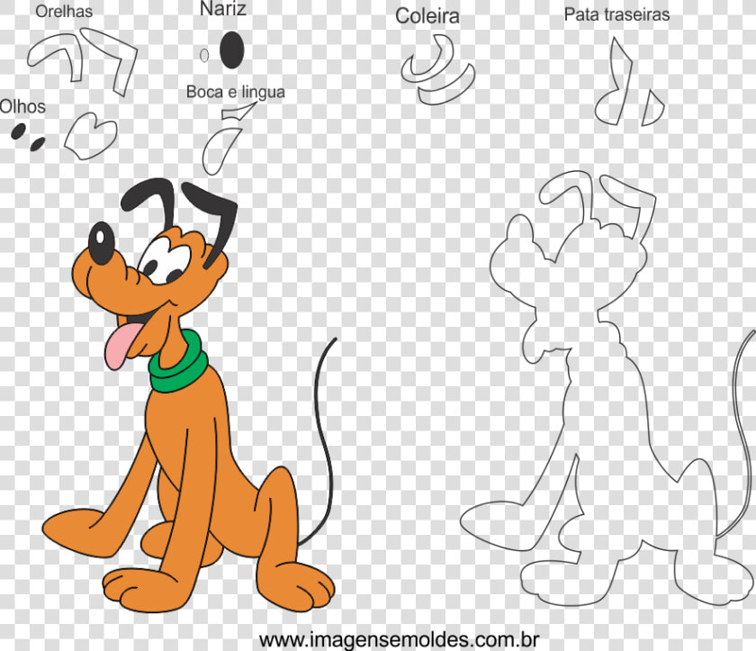 Molde Do Pluto Para Feltro  Eva E Artesanato  HD Png DownloadTransparent PNG