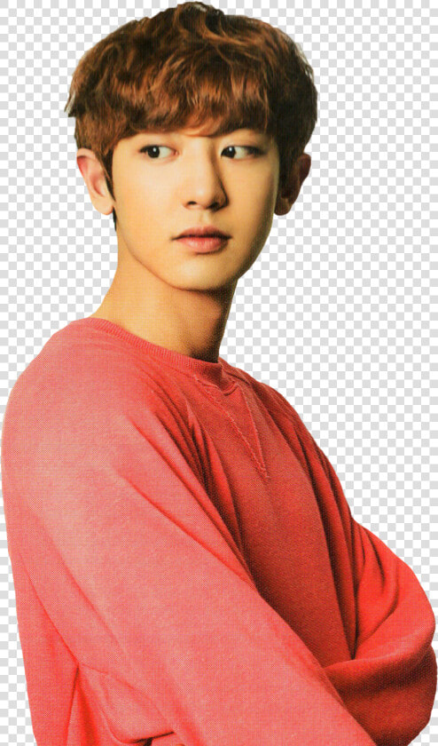  exo  chanyeol  kpop  orange  red  salmon  cute  handsome   Chanyeol Exo In Orange  HD Png DownloadTransparent PNG