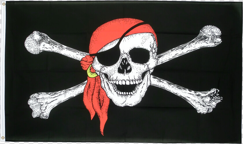 Large Pirate With Bandana Flag Ft   Skull And Crossbones Flag  HD Png DownloadTransparent PNG