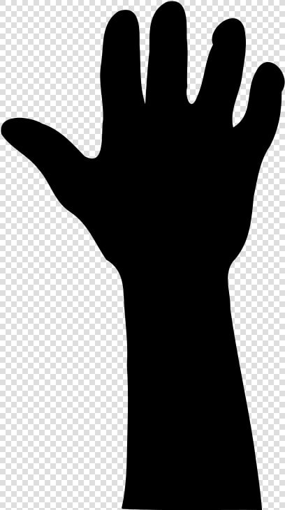 Heart Hands Silhouette At   Hand Raised Clipart  HD Png DownloadTransparent PNG