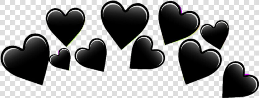  hearts  blackhearts  freetoedit  crown  black  tumblr   Corona De Corazones Png  Transparent PngTransparent PNG