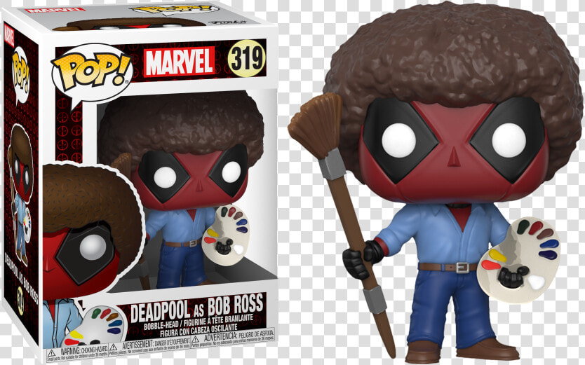 Deadpool Bob Ross Funko Pop  HD Png DownloadTransparent PNG