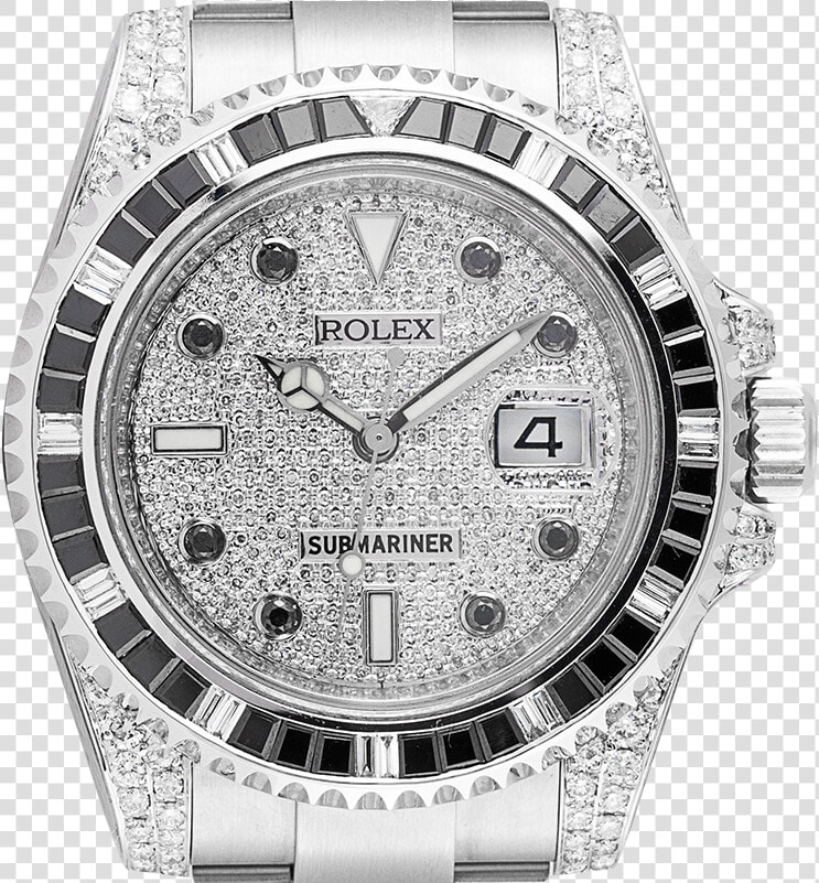 Rolex Submariner Custom Diamond  HD Png DownloadTransparent PNG