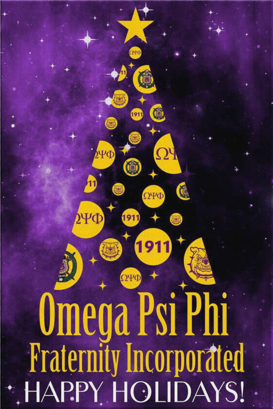 Omega Psi Phi Christmas Wall Canvas   Phi Beta Sigma Christmas  HD Png DownloadTransparent PNG