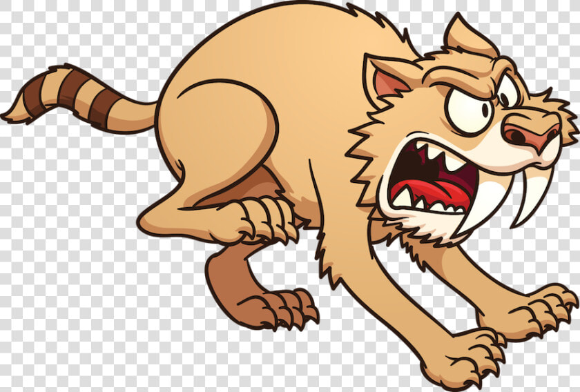 Transparent Saber Tooth Tiger Png   Saber Tooth Tiger Cartoon  Png DownloadTransparent PNG