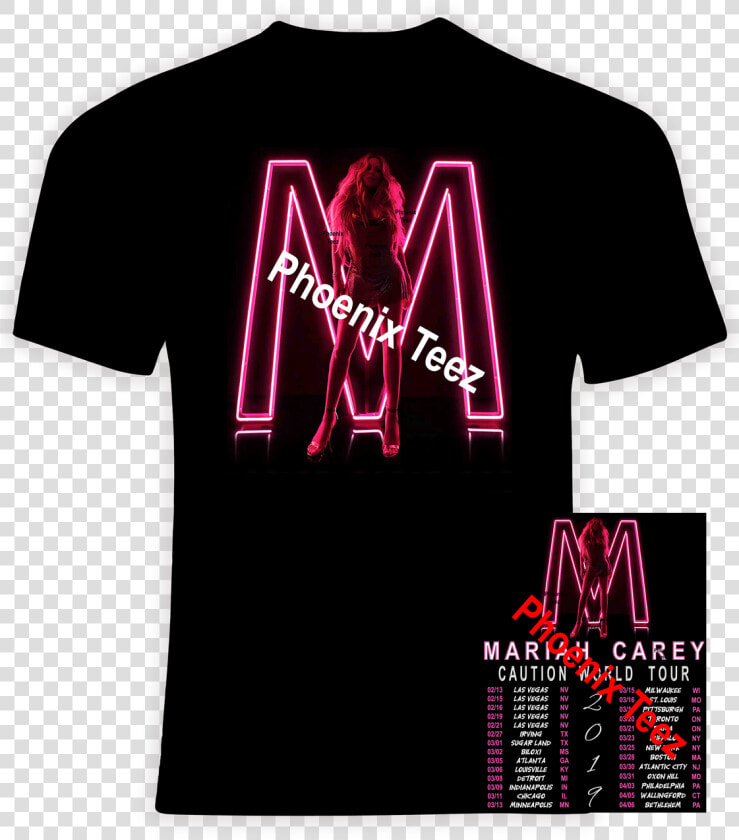 Mariah Carey 2019 Caution World Tour   Slayer 2018 Tour Shirt  HD Png DownloadTransparent PNG