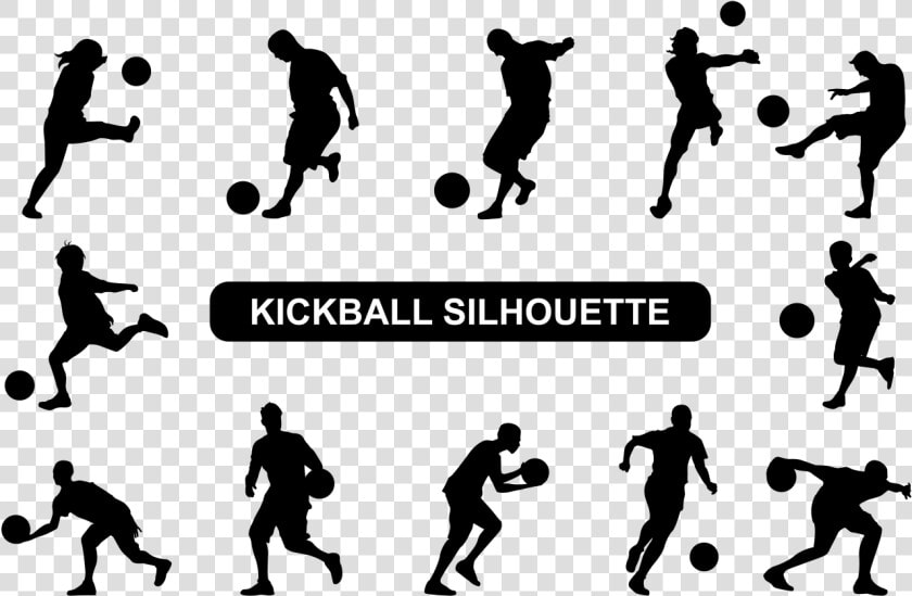 Silhouette playing Sports volleyball Player throwing   Kickball Vector  HD Png DownloadTransparent PNG