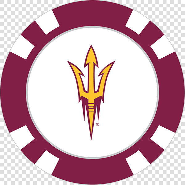 Arizona State Sun Devils Poker Chip Ball Marker  HD Png DownloadTransparent PNG