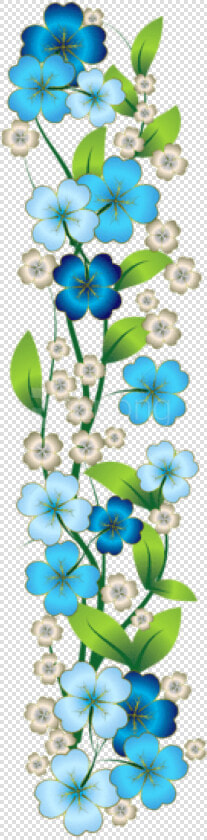 Free Png Download Blue Flower Decor Clipart Png Photo   Blue Yellow Flower Border Png  Transparent PngTransparent PNG