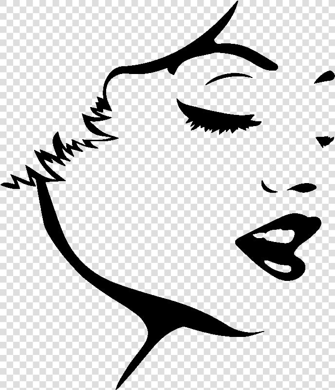 Sticker Marilyn Monroe Visage Ambiance Sticker Kc   Outlines Of Peoples Faces  HD Png DownloadTransparent PNG