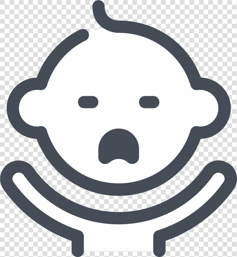 Sleeping Baby Icon   Crying Baby Drawing Easy  HD Png DownloadTransparent PNG