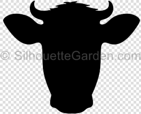 Cow Head Silhouette   Silhouette Cow Head Clipart  HD Png DownloadTransparent PNG