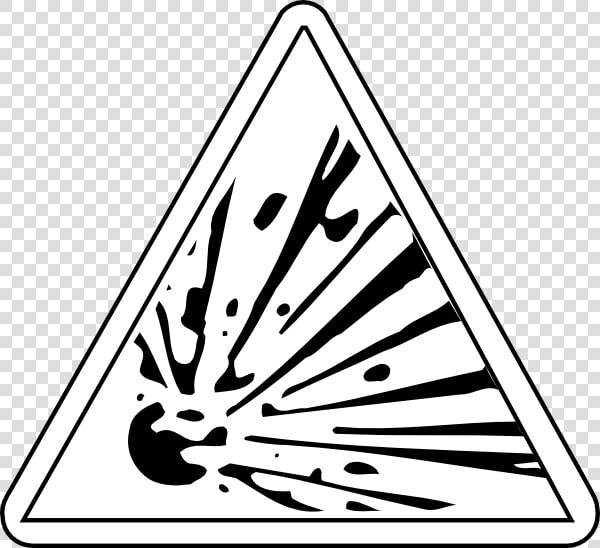 Clipart Explosion Explosive   Explosive Sign Black And White  HD Png DownloadTransparent PNG