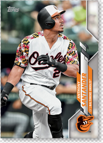 Anthony Santander 2020 Topps Series 1 Base Card Poster   Baseball Player  HD Png DownloadTransparent PNG