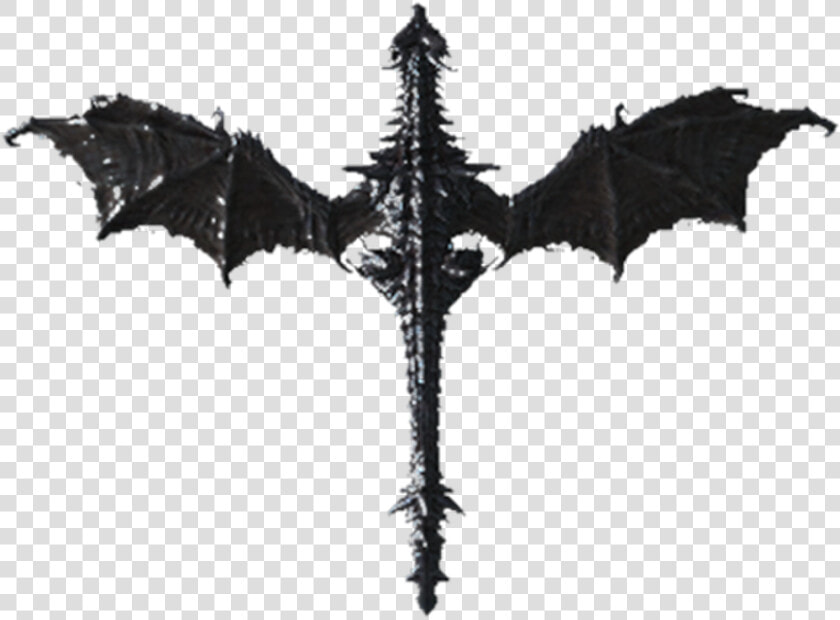 Alduin Drawing Black And White   Dragon Drawing Top View  HD Png DownloadTransparent PNG