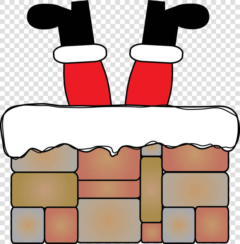 Santa Stuck In A Chimney Png   Santa Stuck In Chimney Clipart  Transparent PngTransparent PNG