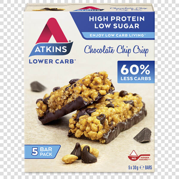 Chocolate Chip Crisp   Low Carb Bars  HD Png DownloadTransparent PNG