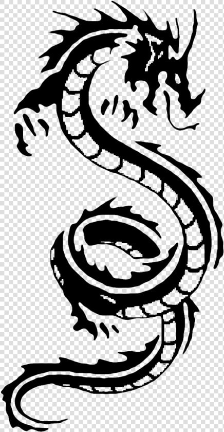 Chinese Dragon White Dragon Clip Art   Simple Japanese Dragon Drawing  HD Png DownloadTransparent PNG