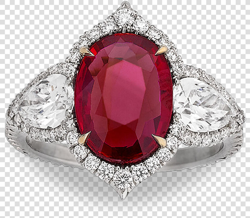 Untreated Ruby And Diamond Ring    Ring  HD Png DownloadTransparent PNG