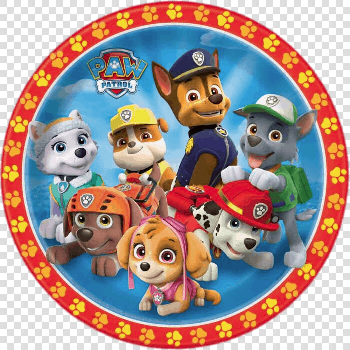 Paw Patrol Round Emblem Png   Paw Patrol 9in Party Plates  Transparent PngTransparent PNG