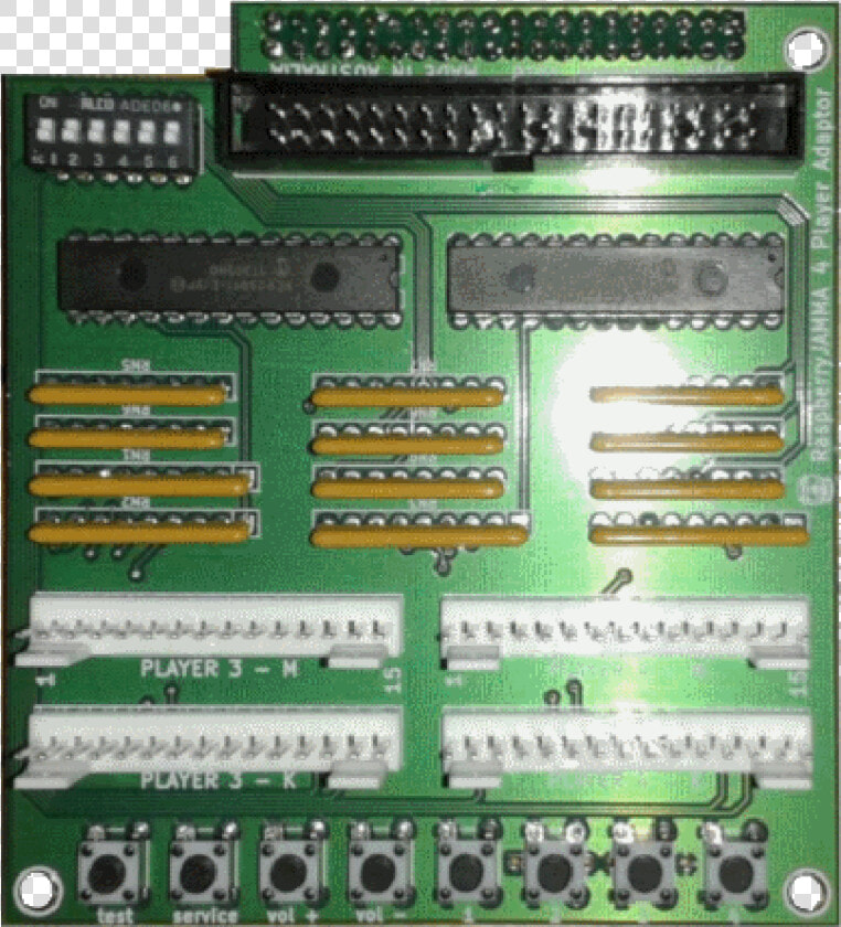 Arpicade Raspberry Pi Jamma Pcb For 4 Player Adapter   Electronic Component  HD Png DownloadTransparent PNG