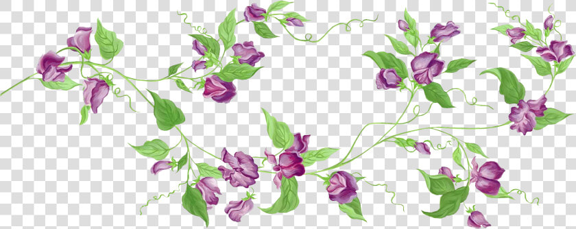 Purple Floral Decor Png Transparent Clipart   Transparent Flower Vine Clipart  Png DownloadTransparent PNG