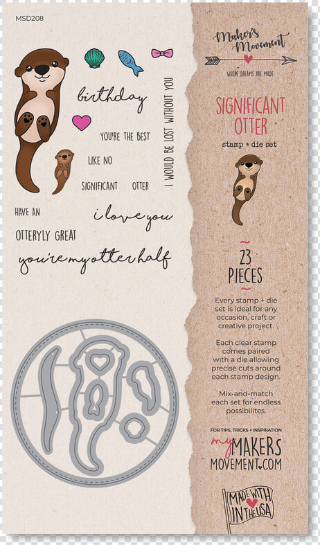 Significant Otter Stamp  amp  Die Set Packaging   Poster  HD Png DownloadTransparent PNG