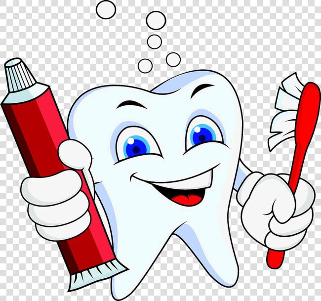 Brush Teeth X Cartoon Tooth Toothpaste Toothbrush Transparent   Dental Clipart  HD Png DownloadTransparent PNG