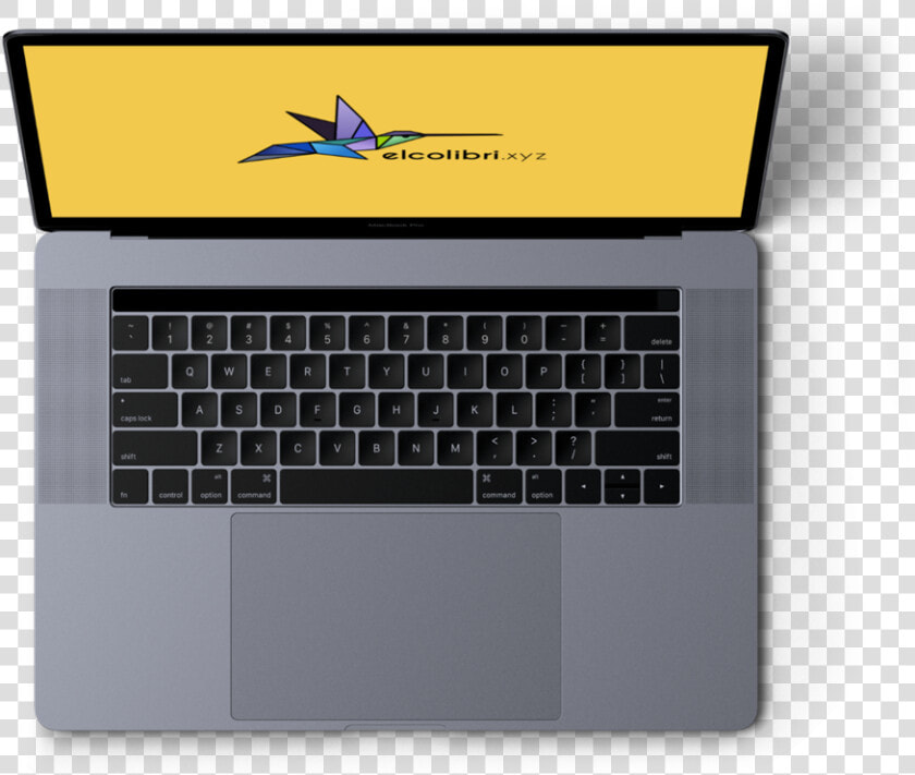 A Macbook Computer With El Colibri Studio Logo   Macbook Pro 15 Touch Bar 2016  HD Png DownloadTransparent PNG