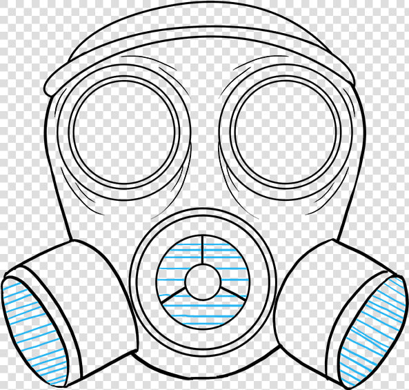 Transparent Gas Mask Png   Gas Mask Drawing Easy  Png DownloadTransparent PNG