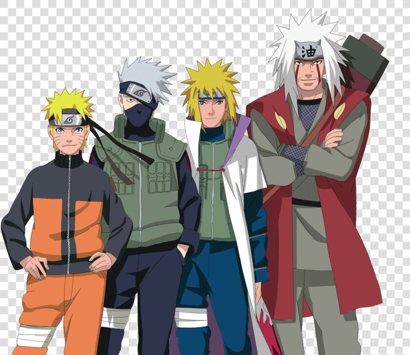 Naruto Kakashi Minato Jiraiya Sarutobi   Png Download   Jiraiya Minato Kakashi Naruto  Transparent PngTransparent PNG