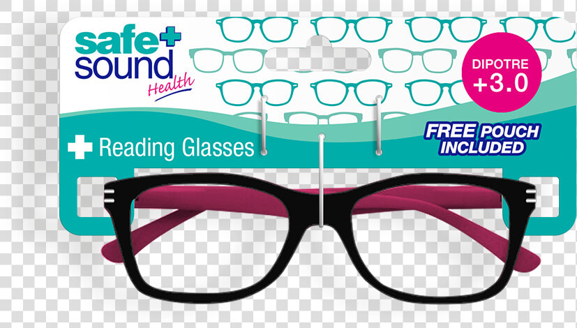 Safe And Sound Health Two tone Matt Black Reading Glasses   Office Supplies  HD Png DownloadTransparent PNG