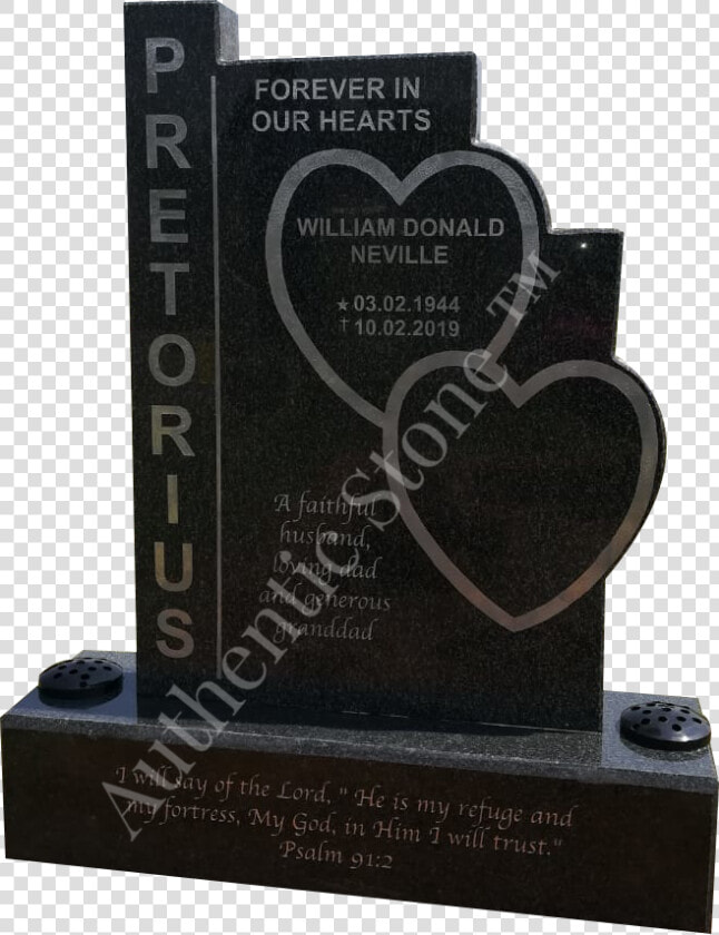 Transparent Double Heart Png   Headstone  Png DownloadTransparent PNG