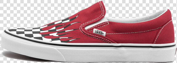 Vans Classic Slip on Checker Flame   Slip on Shoe  HD Png DownloadTransparent PNG