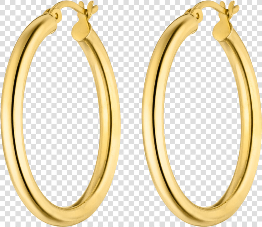 30mm Gold Plated Silver Large Hoops   Earrings  HD Png DownloadTransparent PNG