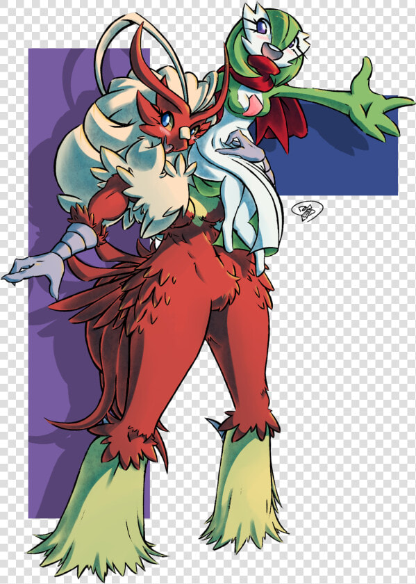 Fictional Character Mammal Vertebrate Cartoon Mythical   Gardevoir And Blaziken Female  HD Png DownloadTransparent PNG