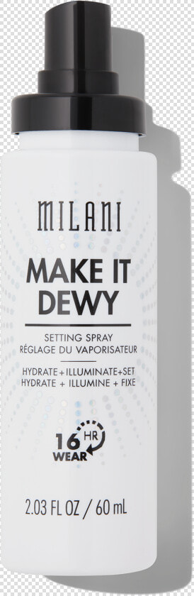 Make It Dewy 3 In 1 Setting Hydrate Spray Illuminate   Milani Make It Last Setting Spray  HD Png DownloadTransparent PNG