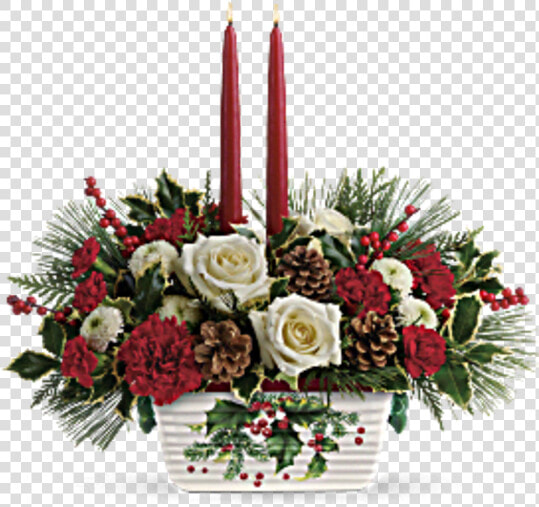 Teleflora Halls Of Holly Centerpiece  HD Png DownloadTransparent PNG