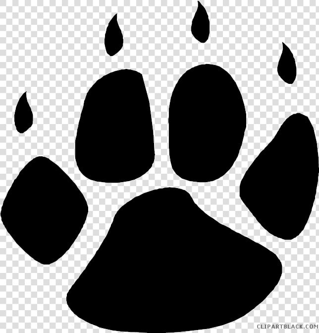 Print Clipartblack Com Animal   Bear Paw Print Clipart  HD Png DownloadTransparent PNG